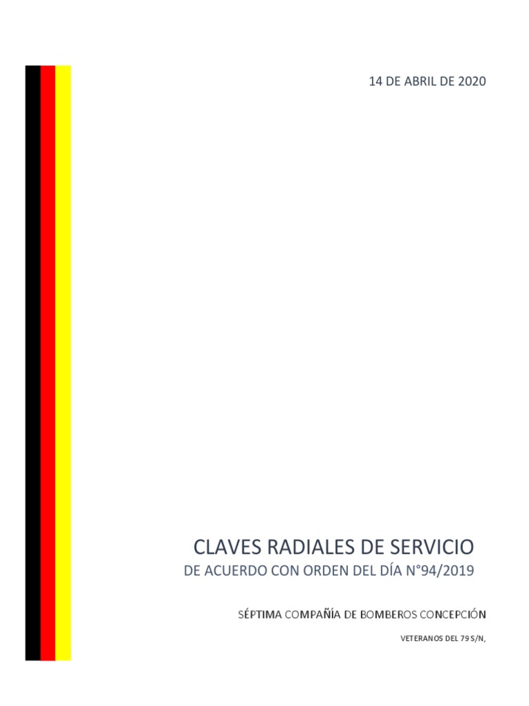 Claves Radiales PDF Bombero Servicios públicos