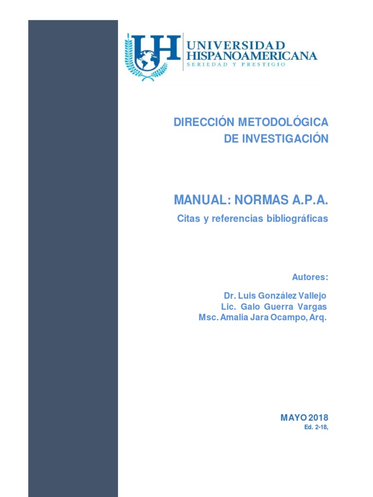Manual APA - 2 - 18 | PDF | Citación | Bibliografía