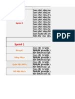 Sprint 2: Backlog Nhiệm Vụ