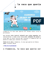 Clemencia, la vaca que quería ser blanca