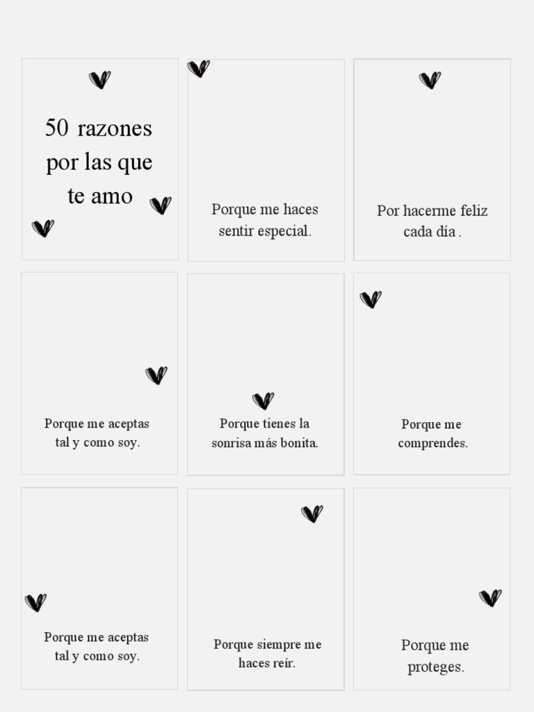 50 Razones para Amarte | PDF