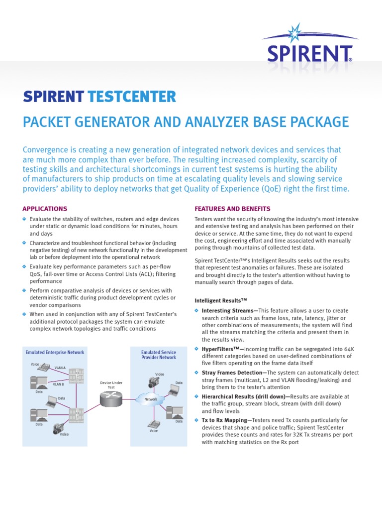 STC Packet Generator-Analyzer Base Package Datasheet | PDF | Software ...