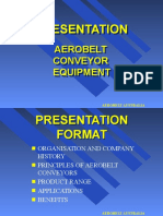 Aerobelt Conveyor Presentation: Principles, Products, Applications and Benefits