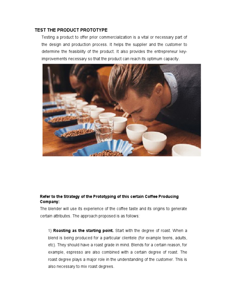 Coffee Prototype Testing Strategy | PDF | Coffee