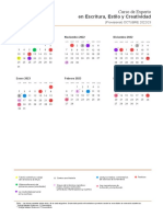 Calendario CE Escritura, Estilo y Creatividad - Web