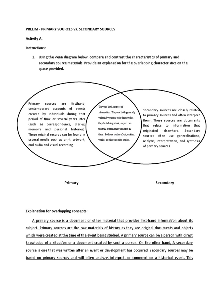 RIPH PRELIM Activity | PDF | Primary Sources | Oral History
