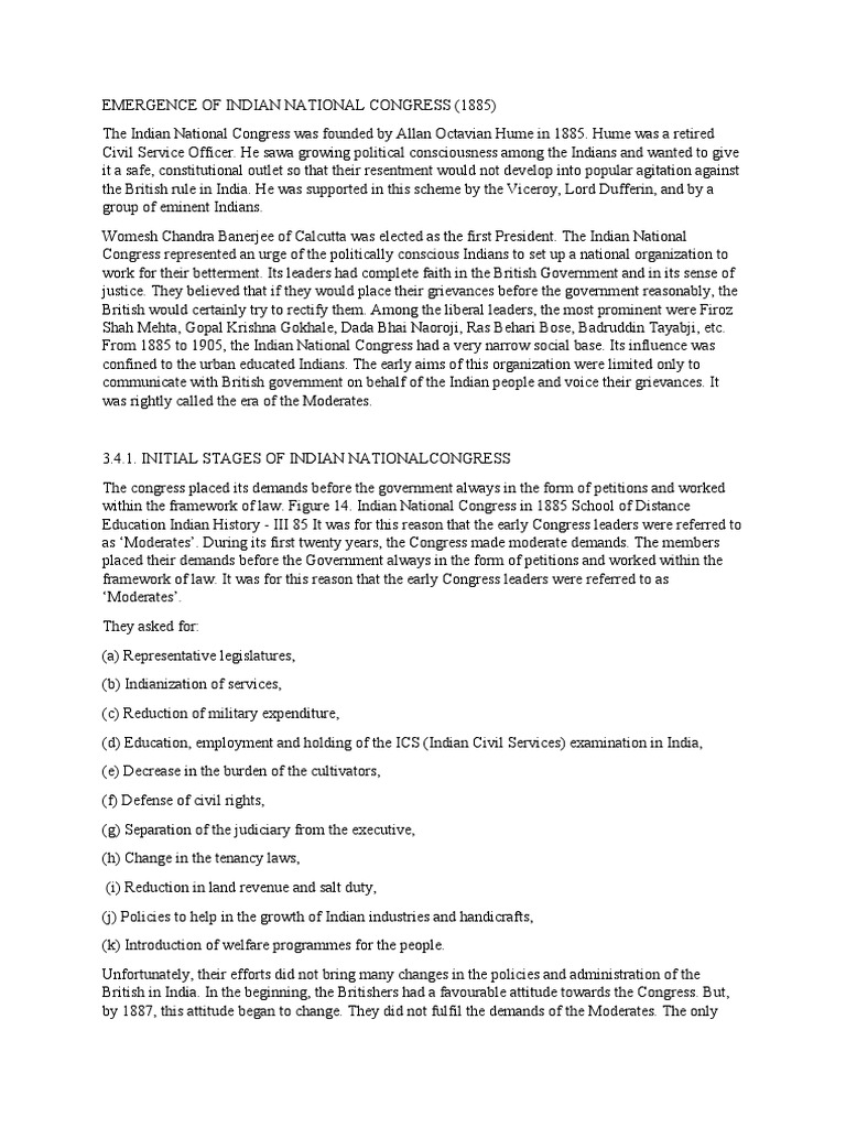 INDIAN NATIONAL CONGRESS FOUNDED 1885 | PDF | British Raj | Mahatma Gandhi