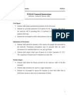 POS142 (Oral and Written Report) General Instructions
