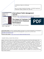 International Public Management Journal The Impact of Customer Orientation On Government Employee Performance