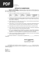 Affidavit of Undertaking - Loose Firearm