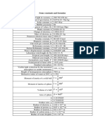 MyAO Contest 2022 Some Constants and Formulae