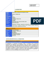 Ficha Técnica de La Asignatura Datos de La Asignatura: Planificación y Evaluación de Programas Sociales