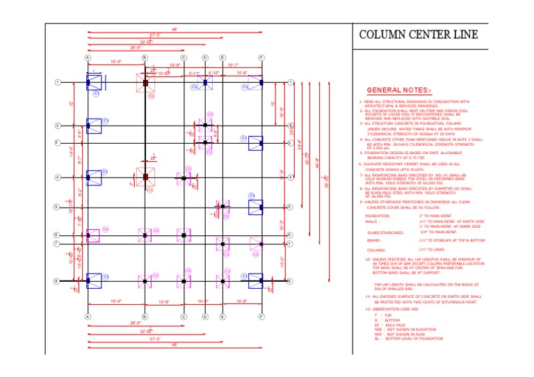 Center Line Plan | PDF | Building Technology | Building Materials