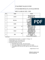 Daftar Piket Majlis Guru