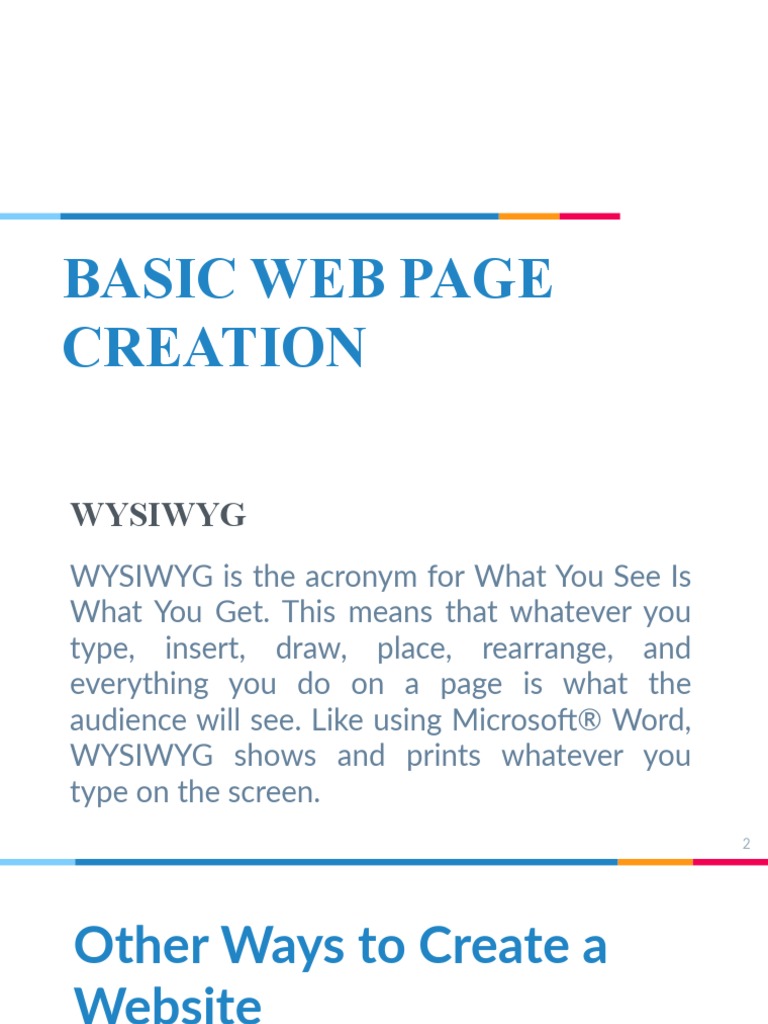 Basic Web Page Creation | PDF | Hyperlink | Websites