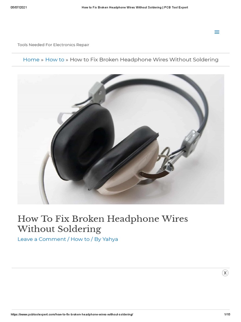 How To Fix Broken Headphone Wires Without Soldering PCB Tool Expert