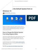 How To Change The Default System Font On Windows 10