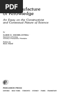 Karin D. Knorr-Cetina,-The Manufacture of Knowledge