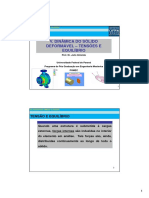 Tensão e equilíbrio em sólidos deformáveis