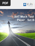 XAT Mock Test Paper Set B