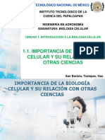 1.1. Biología Celular y Su Relación Con Otras Ciencias