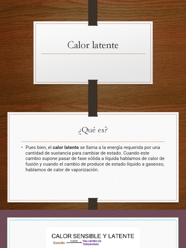 Calor Latente PDF Calor latente Calor