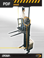 Crown SP 3500 Stock Picker Lift Truck Operator's Manual PDF