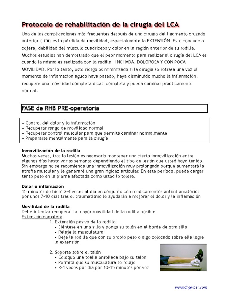 Rehabilitacion LCA | PDF | Rodilla | Sistema musculoesquelético