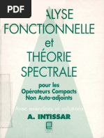 Analyse Fonctionnelle Et TH Orie Spectrale Pour Les Op Rateurs Compacts Non Auto Adjoints