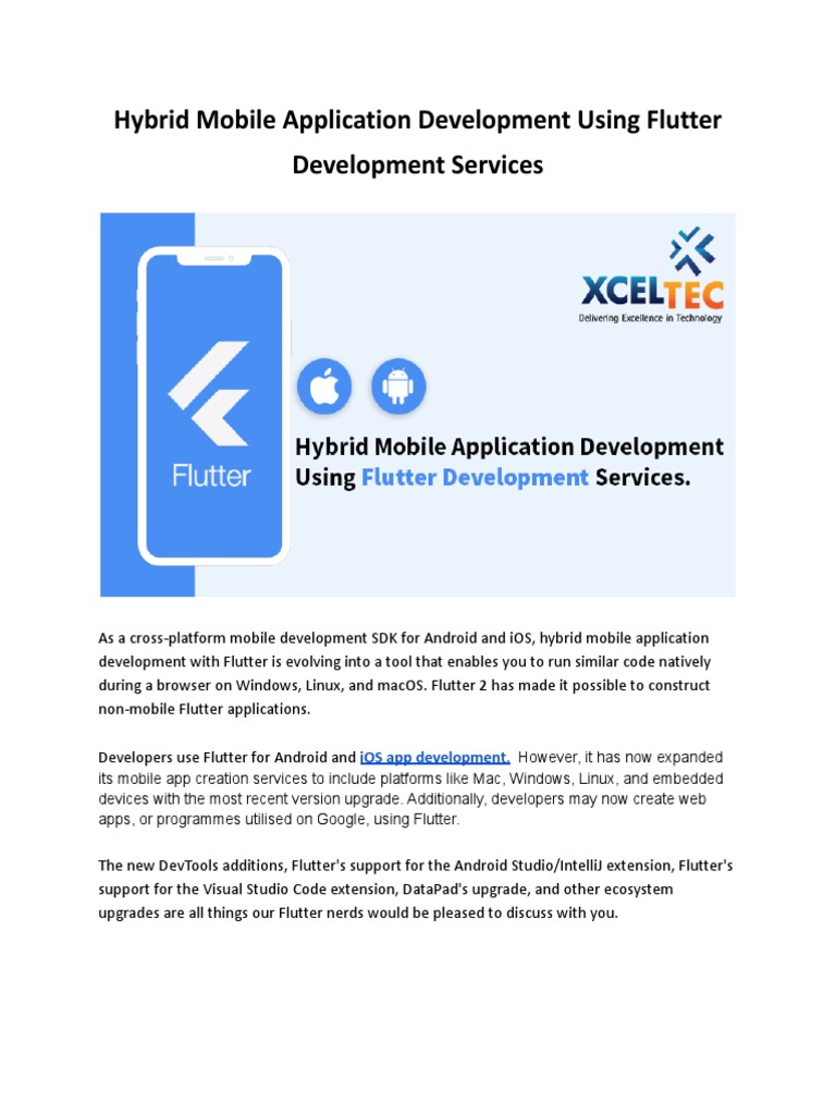 Hybrid Mobile Application Development Using Flutter Development ...