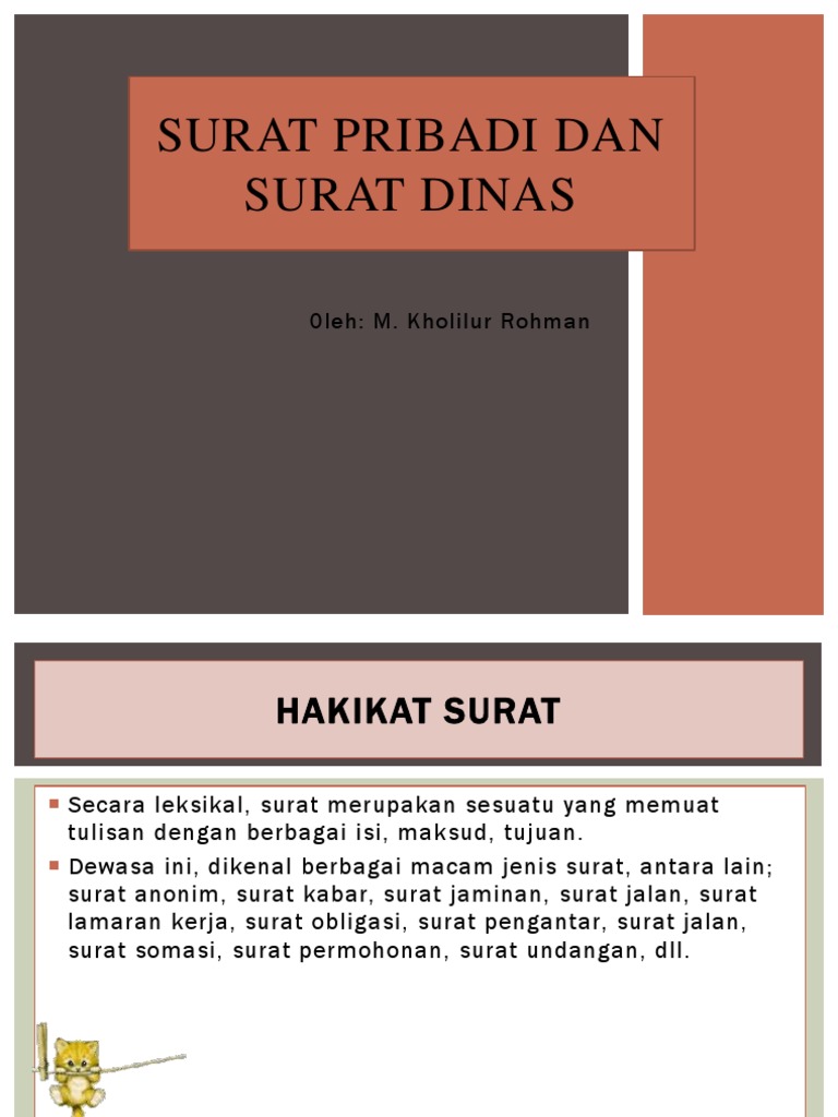 Surat Pribadi Dan Dinas Kelas VII Genap | PDF