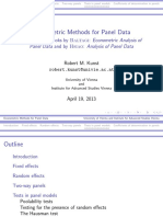 Econometric Methods for Panel Data Analysis