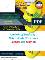 LECT5 Analysis of Statically Determinate Structures Beams and Frames