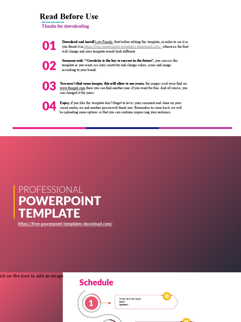 Professional PowerPoint Template Guide | PDF | Communication Design ...