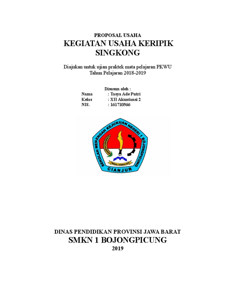 Proposal Usaha Keripik Singkong | PDF | Bisnis