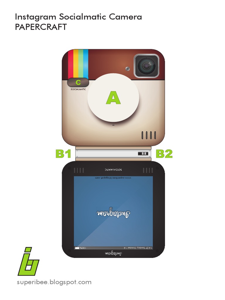Instagram Papercraft PDF