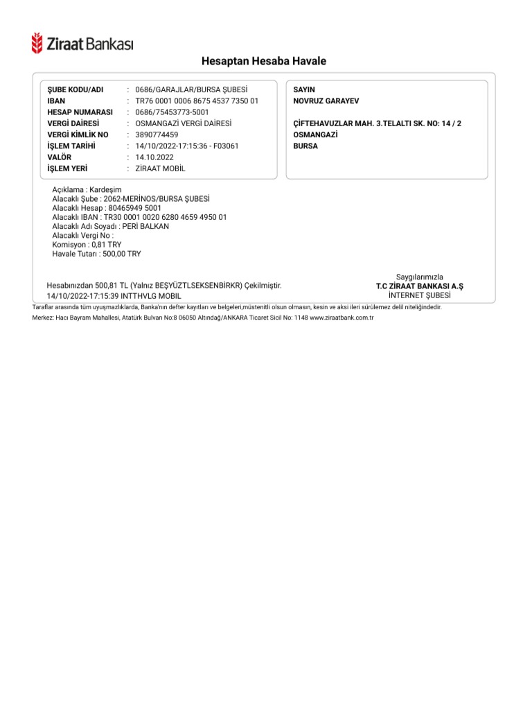 Dekont 1 | PDF