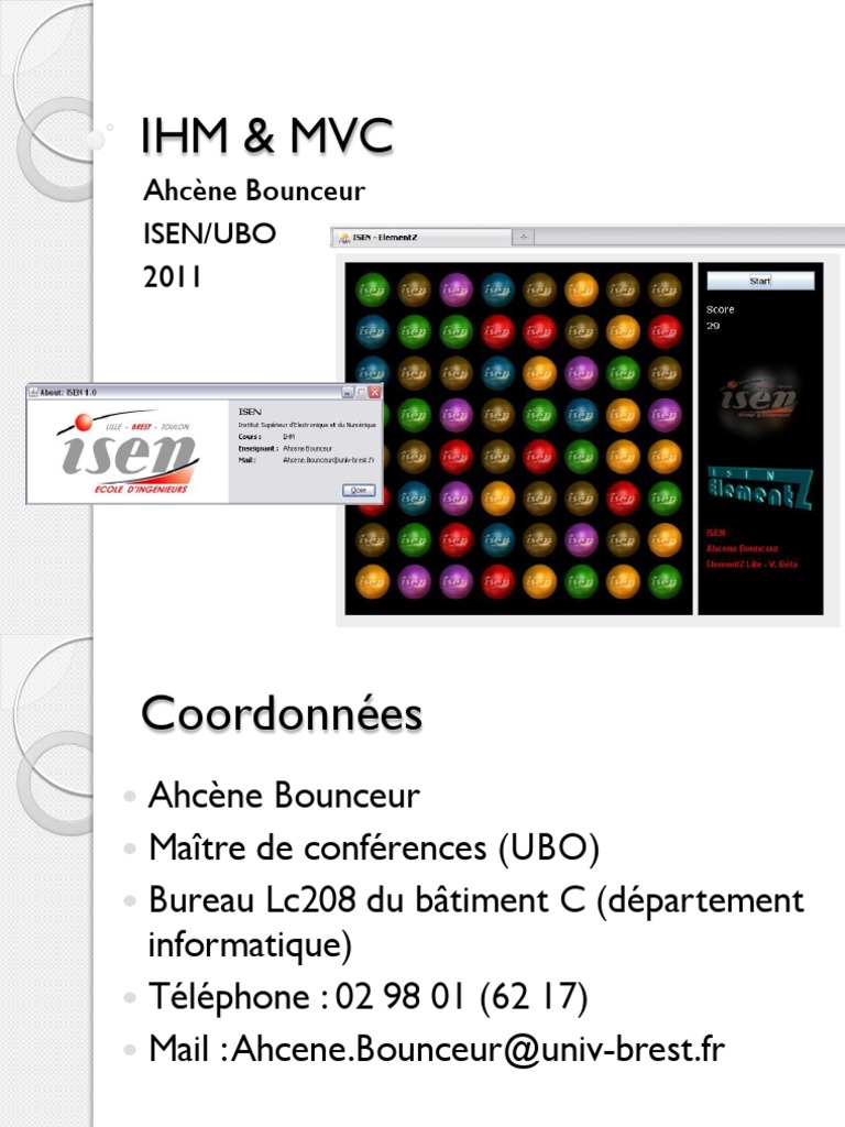 IHM et MVC par Ahcène Bounceur | PDF | Interaction humain-ordinateur ...