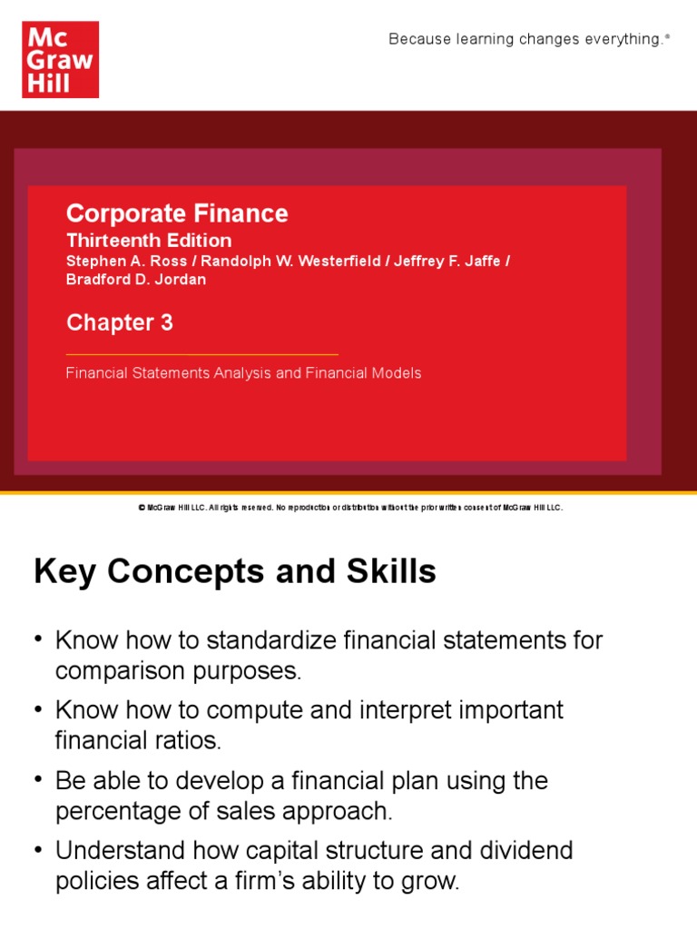 Ross corporate 13e ppt ch03 accessible pdf dividend leverage