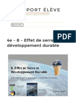 4e – 8 – Effet de Serre Et Développement Durable – Support Élève