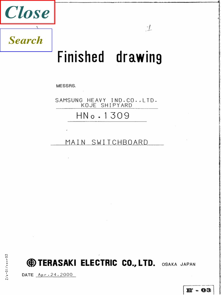 Main Switchboard Specifications | PDF | Switch | Alternating Current
