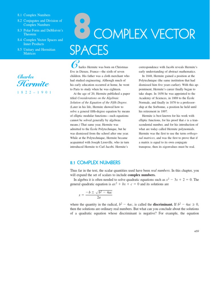 Chapter 8 (Complex Numbers) | PDF | Complex Number | Matrix (Mathematics)