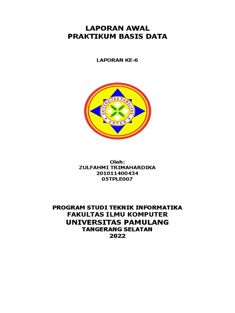 Laporan Praktikum Basis Data 2022 | PDF