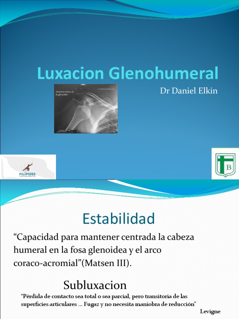 Luxacion Glenohumeral Descargar gratis PDF Hombro Sistema