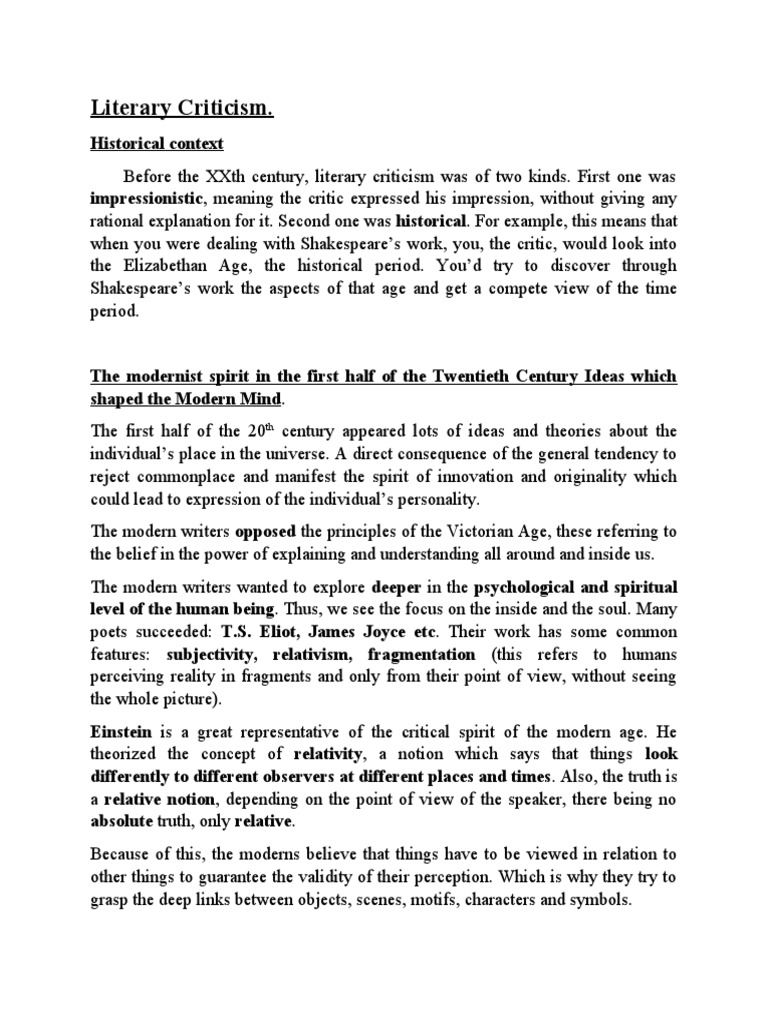 Literary Criticism PDF