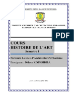 Cours D'histoire de L'art S1L1 AA22-23