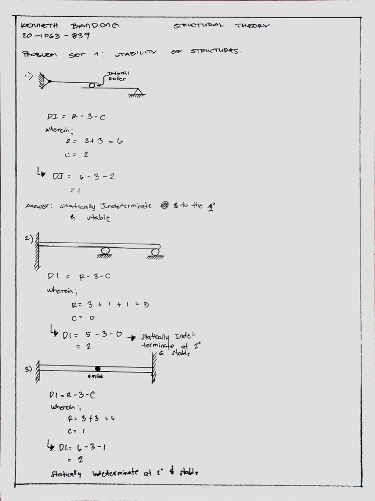 Ce311 Structural Theory - Stability of Structures - Kenneth Bandong | PDF