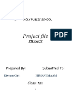 Investigatory Project by Divyam Giri