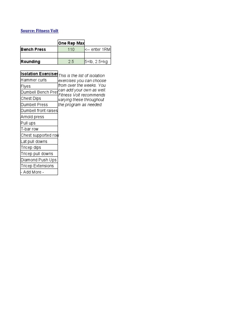 12-Week Powerlifting Bench Program | PDF | Weight Training | Strength ...