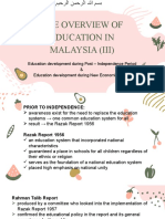 Education Development in Malaysia Post-Independence